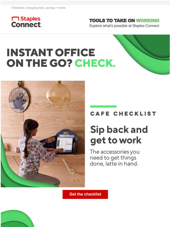 Staples Copy & Print Instant office THE CHECKLIST EDIT. Milled