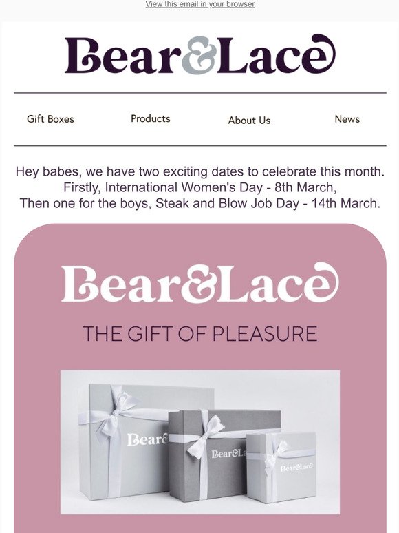 See what's new in March for our Bear & Lace Lovers 
