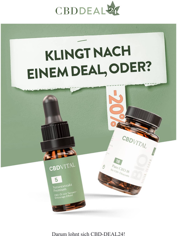 [20 % Rabatt] auf alle CBD Vital Produkte