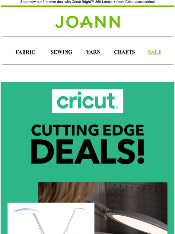 JoAnn Fabric and Craft Store NEW Cricut Bright 360 Lamps in now at