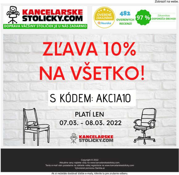 DNES A ZAjTRA  -10% na VETKO