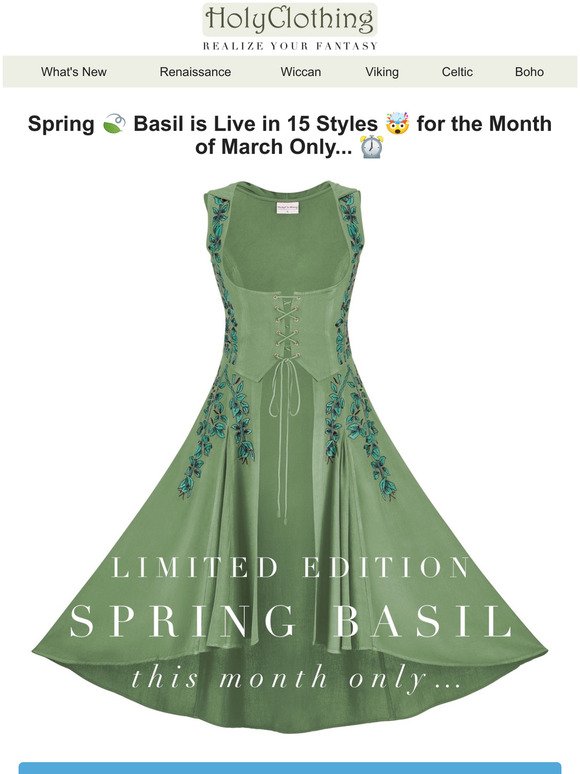Ltd Spring  Basil is Live  in 15 Styles 