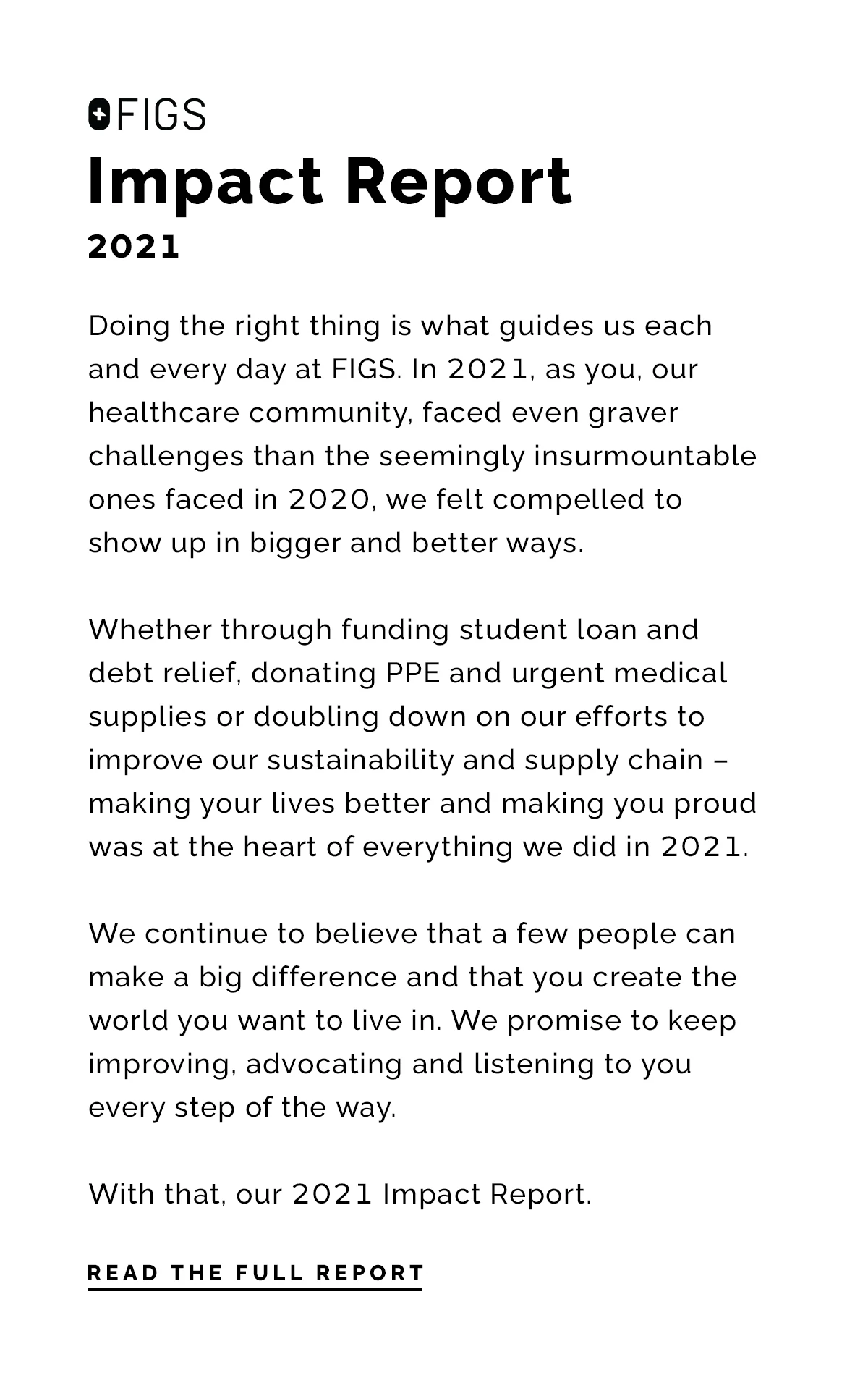 FIGS THE FIGS IMPACT REPORT Milled