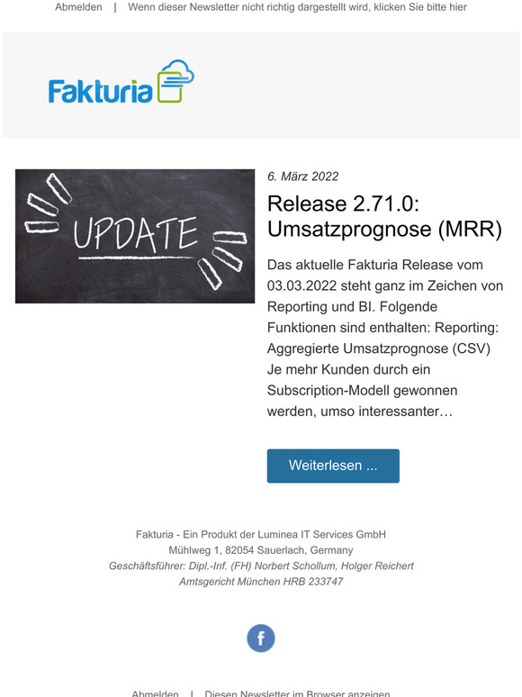 Release 2.71.0: Umsatzprognose (MRR)