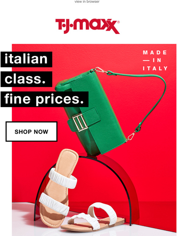 TJ Maxx: Imported Italian Leather | Milled