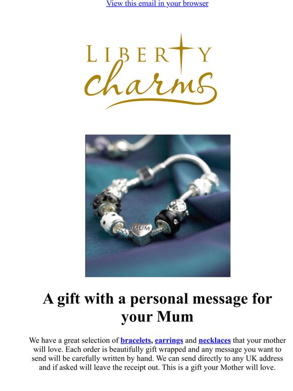 A gift with a personal message for Mothers Day