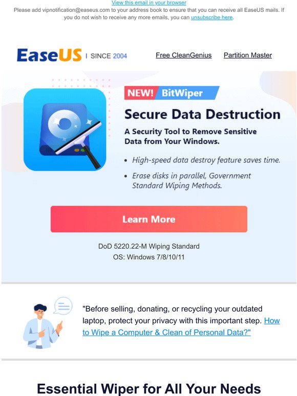 NEW | Data Destruction Software, Remove Sensitive Data to Protect Your Privacy.