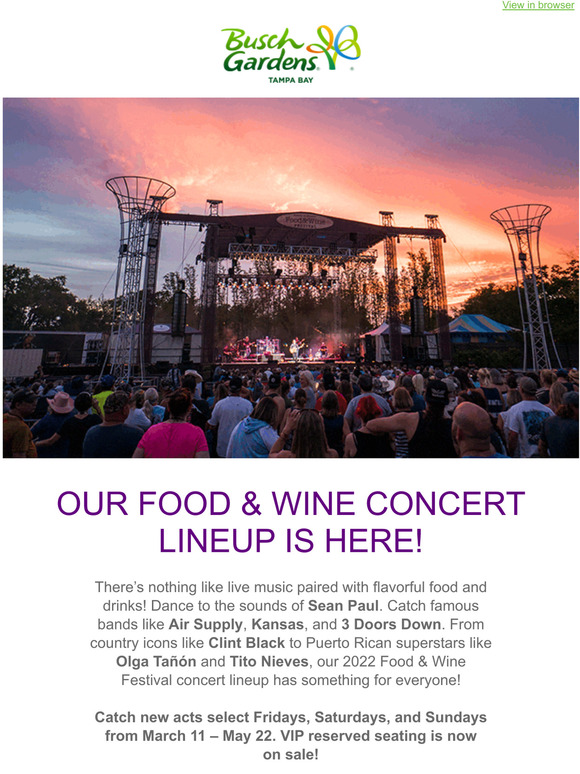 SeaWorld Parks Our Food & Wine Festival Returns This Friday! Milled