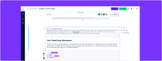 Workspace interface screenshot