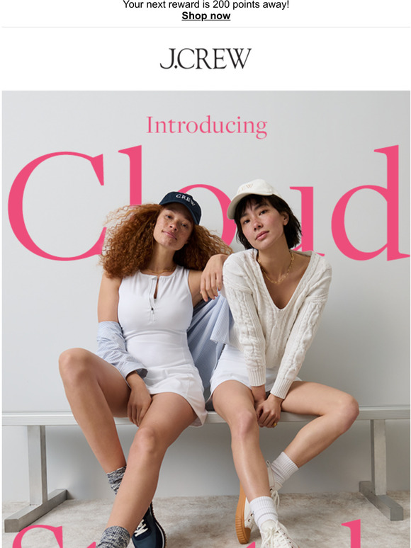 J.Crew Tennis, anyone? Shop our new Active Drop. Milled