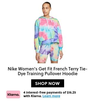 Nike Women's Get Fit French Terry Tie-Dye Training Pullover Hoodie