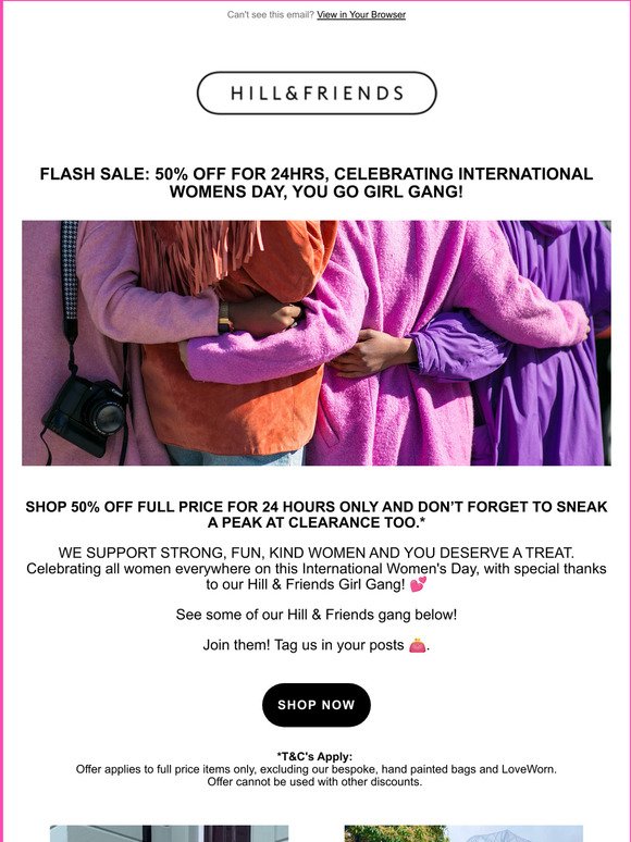 FLASH SALE! 50% OFF FOR IWD2022, 24HRS ONLY 