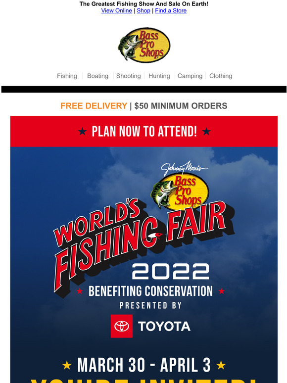 Bass Pro Shops Announcing The Worlds Fishing Fair! Milled