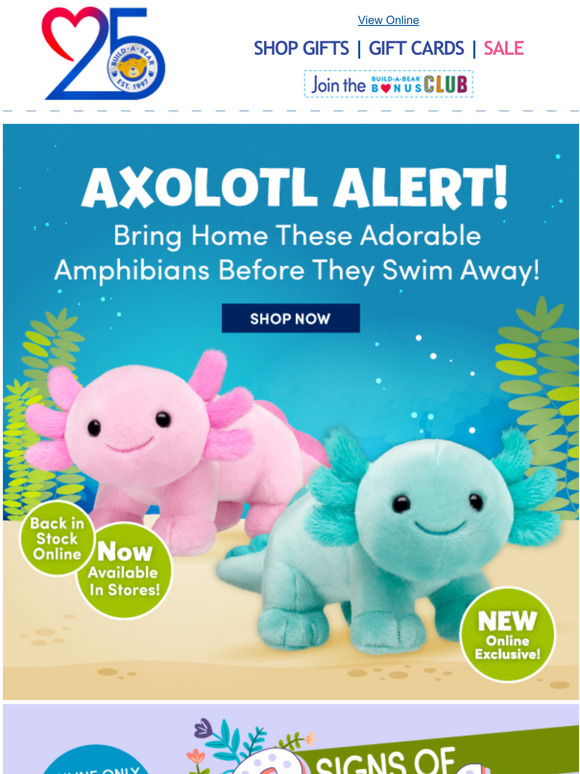 ebay build a bear axolotl