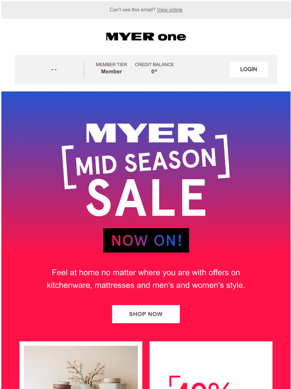 Myer Super Weekend is here Shop 30 off women s and men s