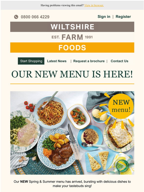 Wiltshire Farm Foods: Our NEW Spring & Summer menu! | Milled