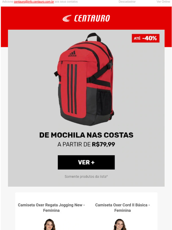 mochila feminina adidas centauro