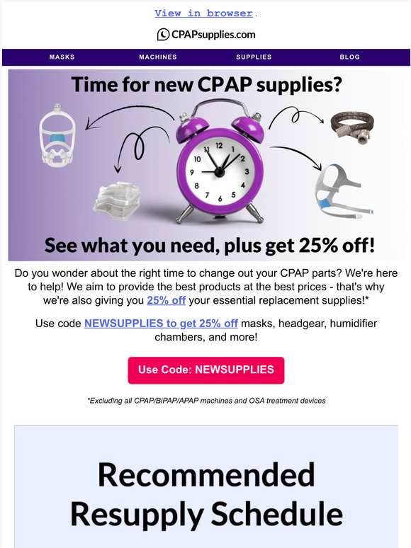 Wondering if it's time for new supplies? We can