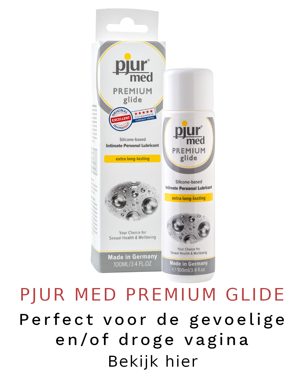 Pjur Med Premium Glide, hypo-allergeen glijmiddel van siliconen