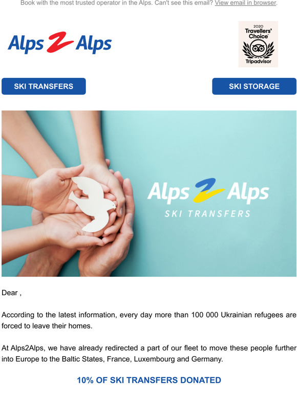 Appeal to help Alps2Alps transport Ukrainian refugees to safety