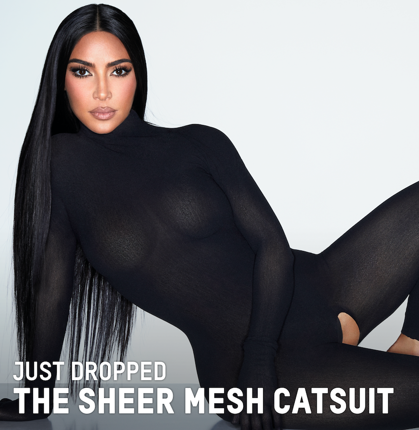 SKIMS: Just Dropped: The Sheer Mesh Catsuit