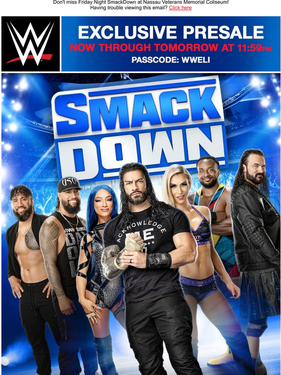 WWE SmackDown Returns to Nassau Veterans Memorial Coliseum! Milled