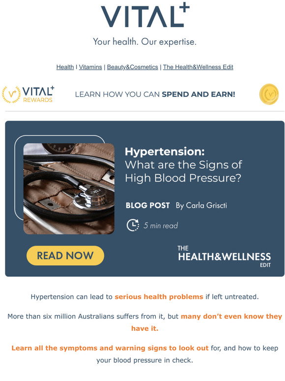 Vital Pharmacy How to spot the warning signs of Hypertension Milled