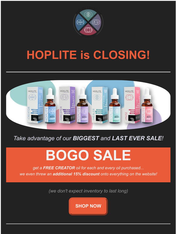 HOPLITE is CLOSING!