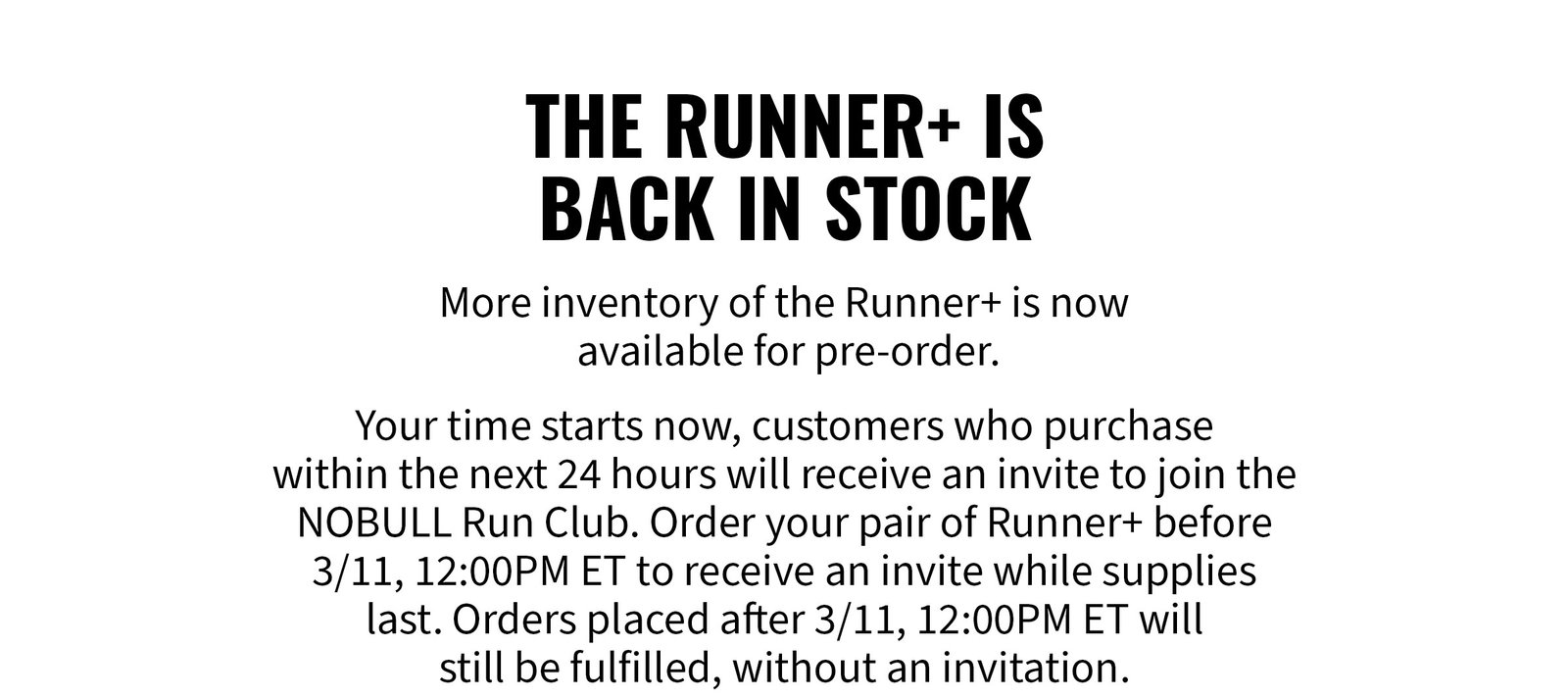 NOBULL: The Runner+ is back in stock. | Milled