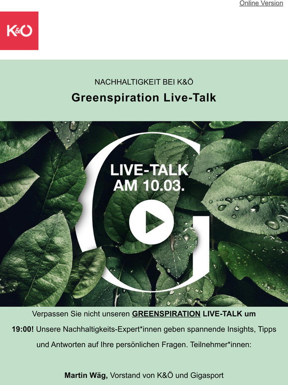 Nicht verpassen: Live-Talk