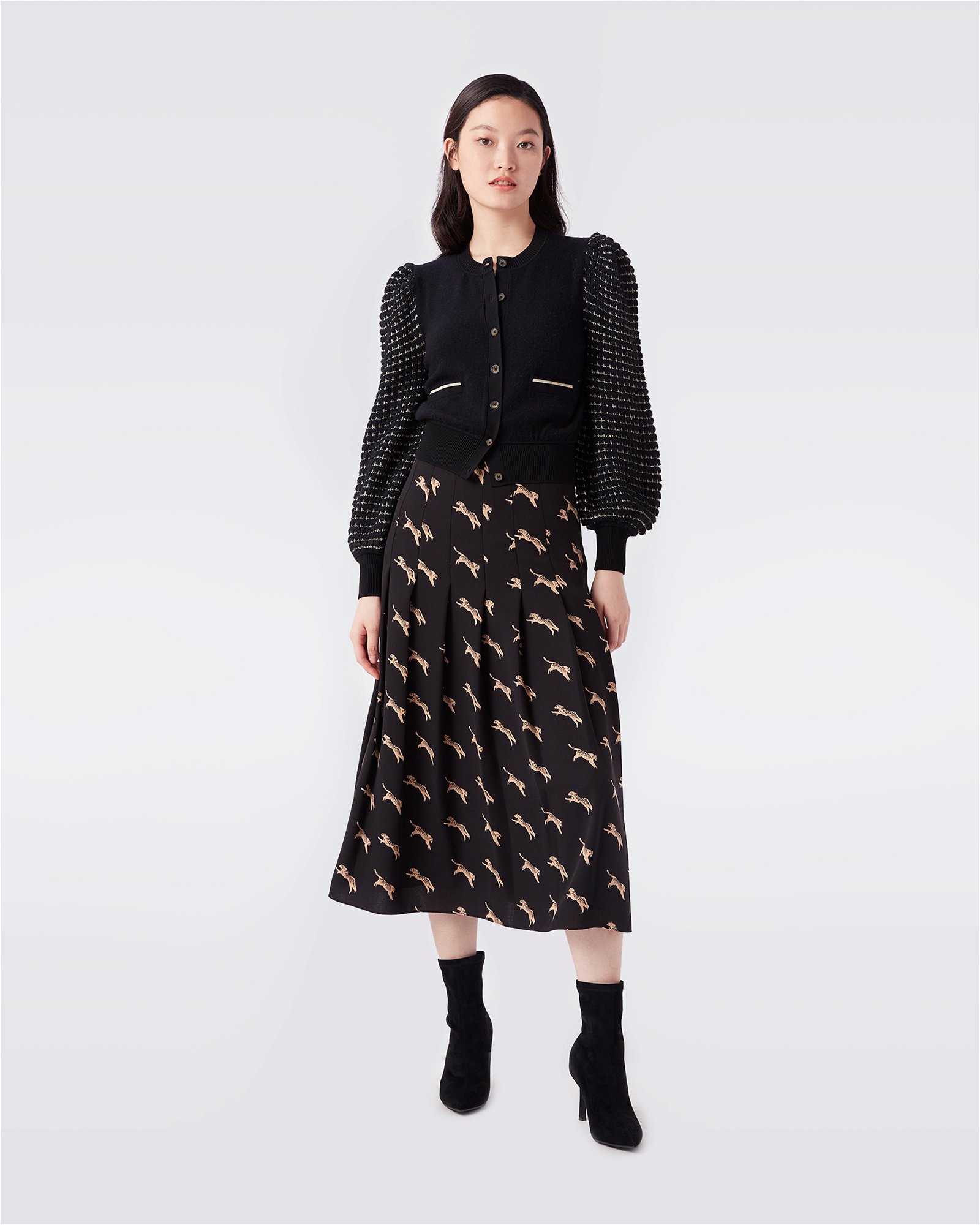 Romello Pleated Midi Skirt