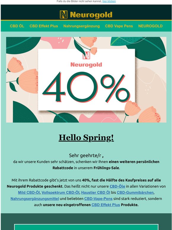  Frhlings Sale - 40% Rabatt 
