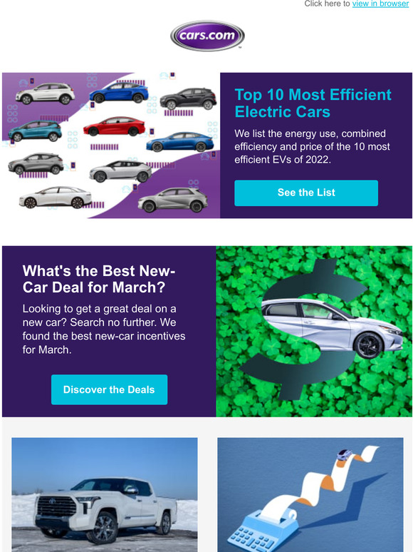 Top 10 Most Efficient Electric Cars Milled