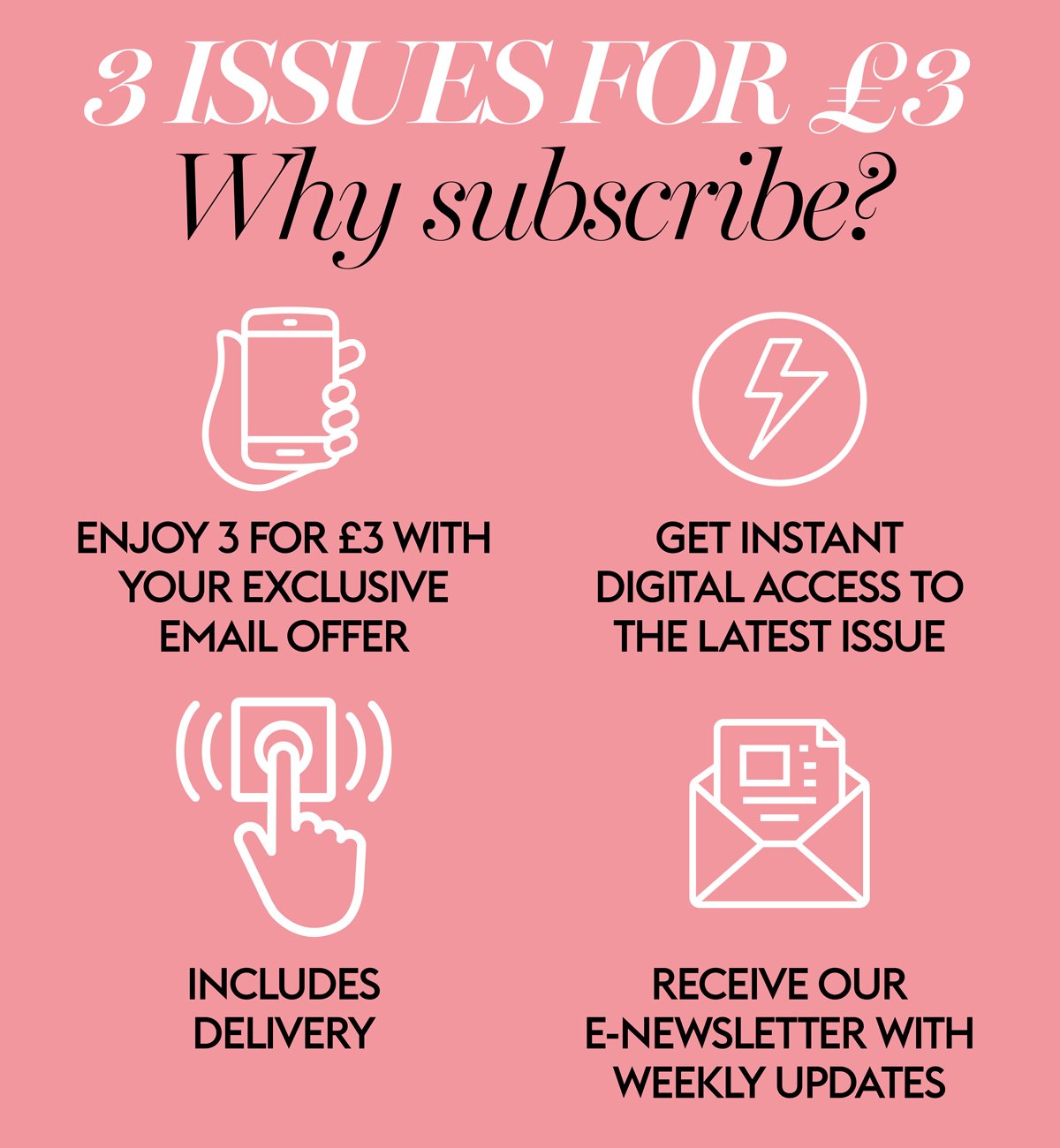 3 issues for £3 offer
