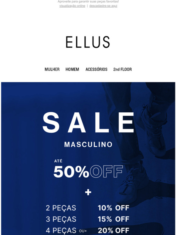 SALE Masculino at 50% OFF + Progressiva