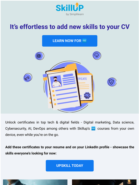 Simplilearn: Gain Top Skills Faster & At 0 Cost With Certificates | Milled