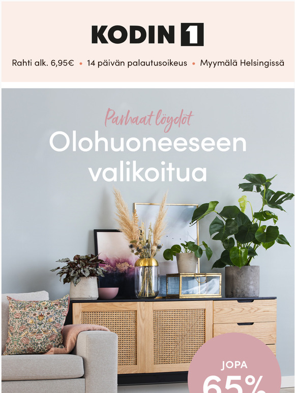 Juuri nyt - valikoima tuotteita jopa 65 % alennuksella!