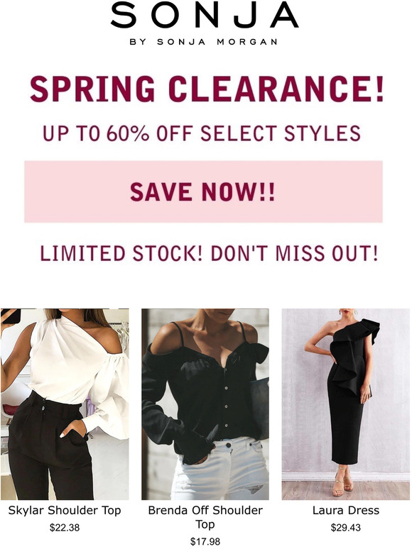  60% OFF Spring Clearance Sale!