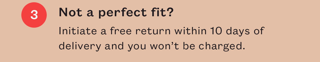3) Not a perfect fit? Initiate a return