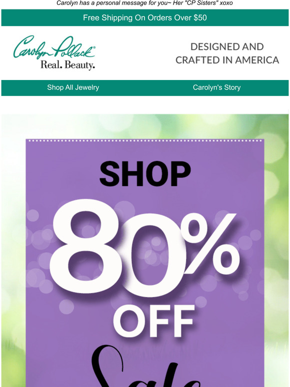 Thank You for being a part of our CPJ Family~ Treat Yourself to 80% OFF what you've been wishing for.