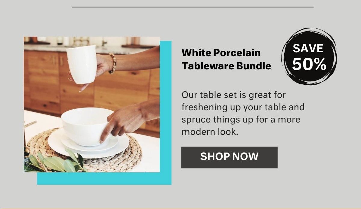 White Porcelain Tableware Bundle | SHOP NOW