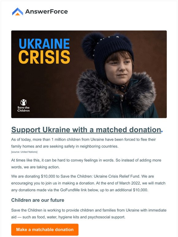 Support Ukraine with a matched donation  