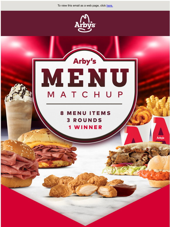 Arby's: Arbys Menu Matchup begins Monday, 3/14. | Milled