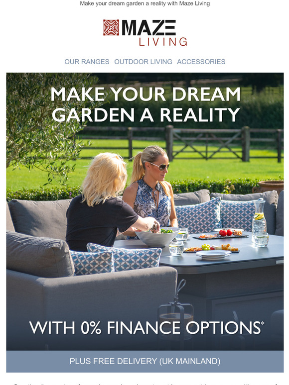 Make Your Dream Garden A Reality With 0% Finance