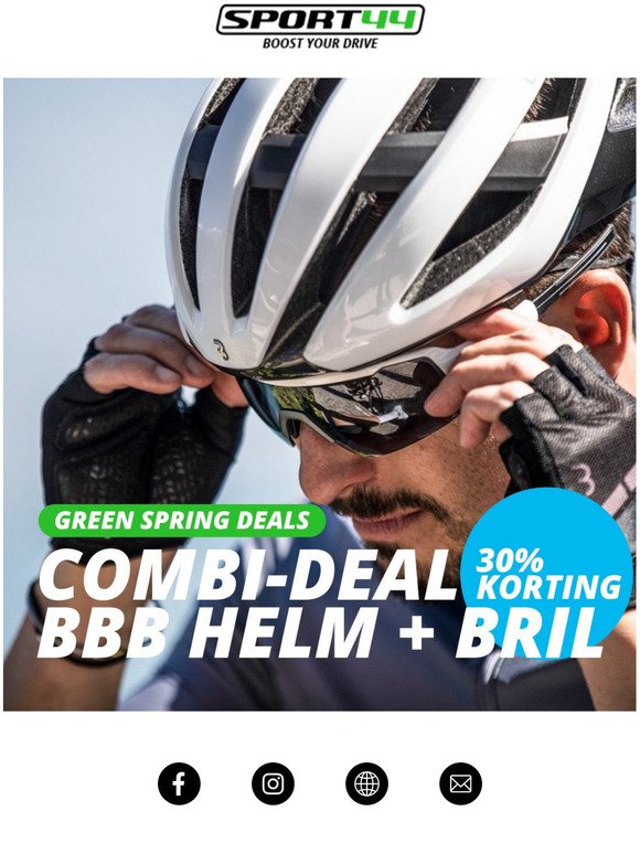 BBB Helm + Bril %30 EXTRA korting bij SPORT44.com