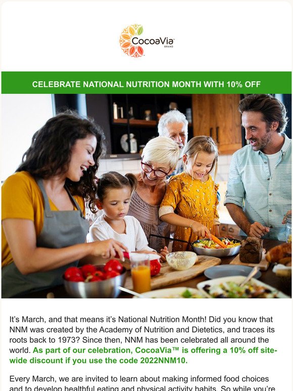 What's the deal with National Nutrition Month?