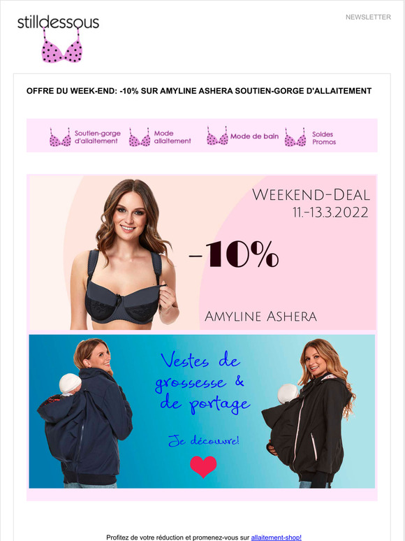 Offre du week-end: -10% sur Amyline Ashera soutien-gorge d'allaitement
