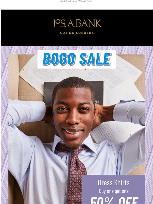 JoS A. Bank STARTING NOW Score great Dress Shirts deal during our