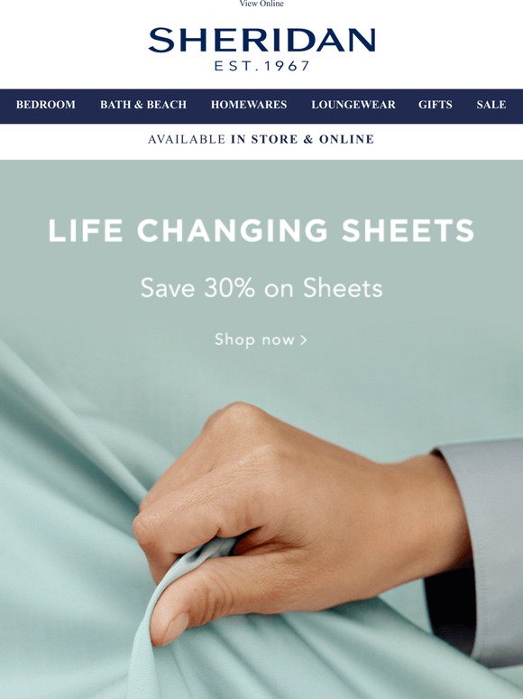 Save 30% on Sheets | Shop by feel