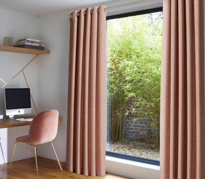 Hillarys curtains in a home office